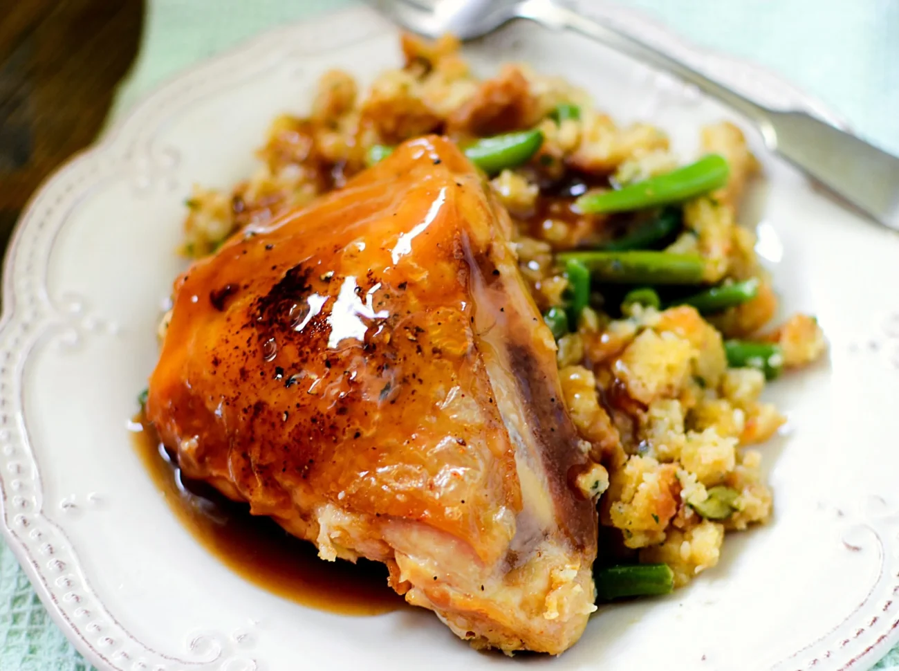 Skillet Chicken, Stuffing And Gravy