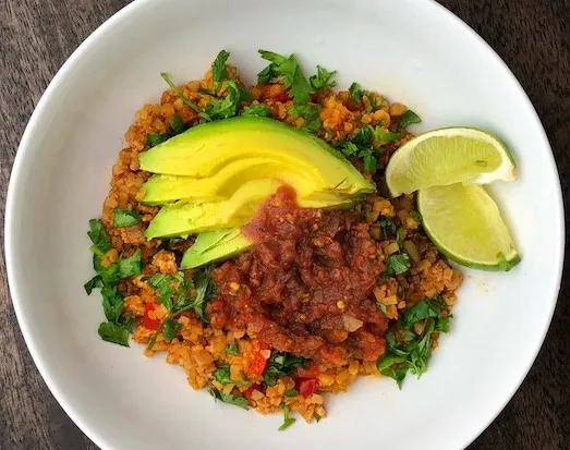 Skillet Taco Cauliflower Rice