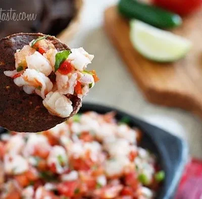 Skinny Shrimp Salsa