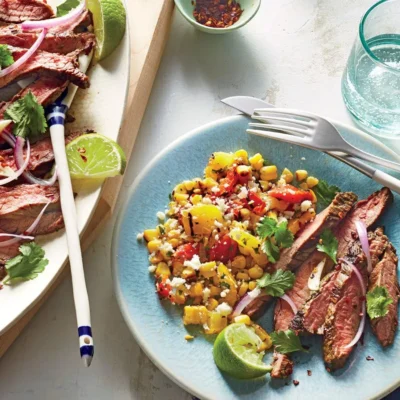 Skirt Steak With Red Chile Cilantro