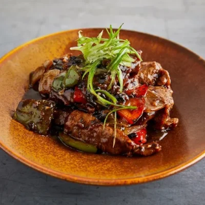 Sliced Beef With Black Beans &Amp; Chinese