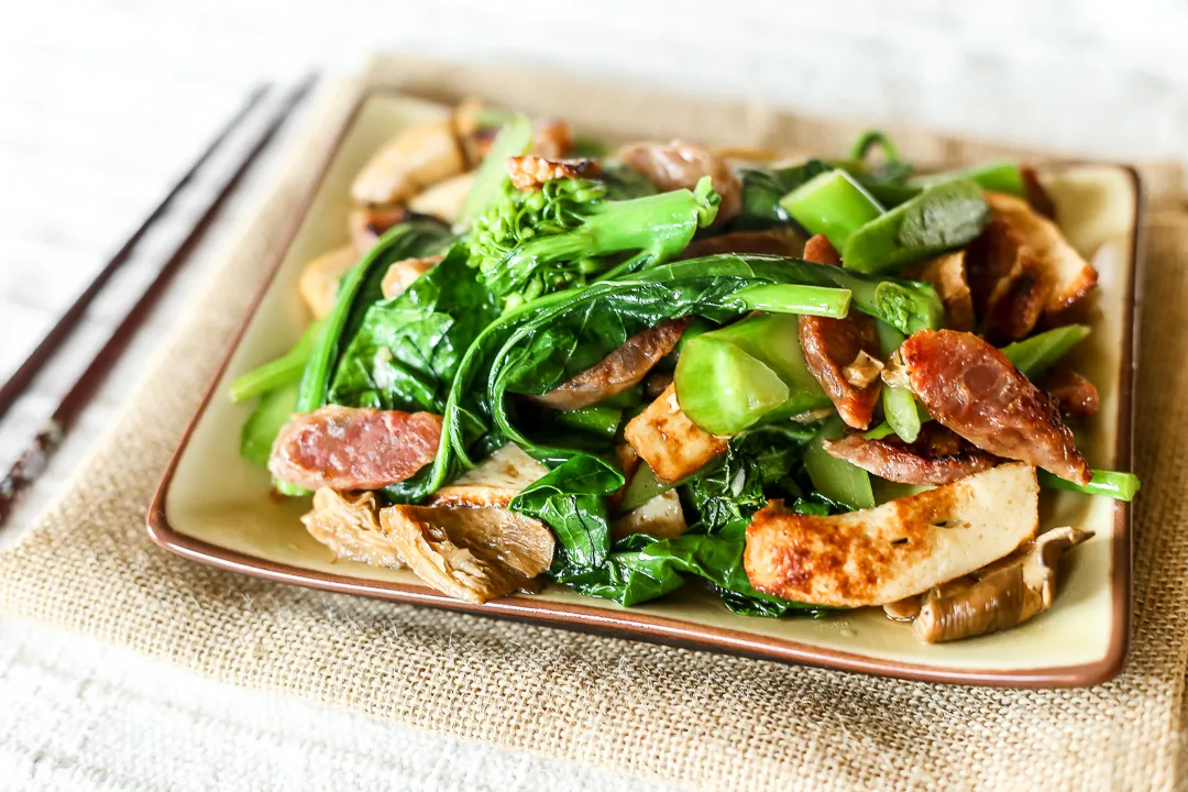 Sliced Fish With Chinese Broccoli On