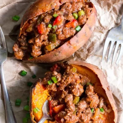 Sloppy Joes Baked Sweet Potatoes