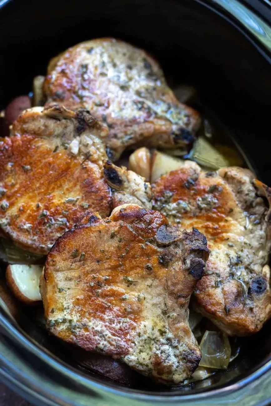 Slow Cooked Pork Chop Dinner