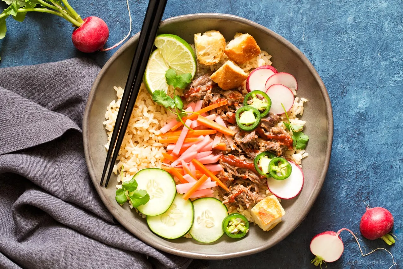 Slow-Cooker Banh Mi Rice Bowls