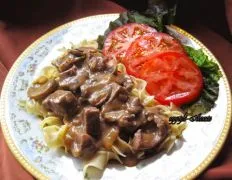 Slow-Cooker Beef Tips And Noodles