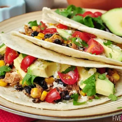 Slow Cooker Chicken Black Bean Tacos