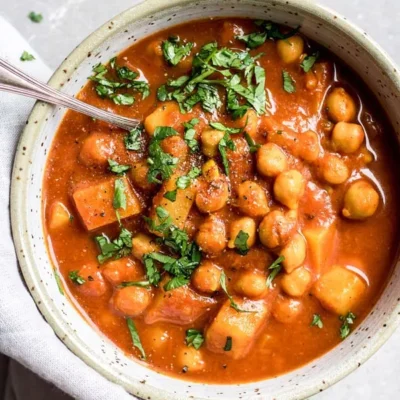 Slow Cooker Chickpea Sweet Potato Stew