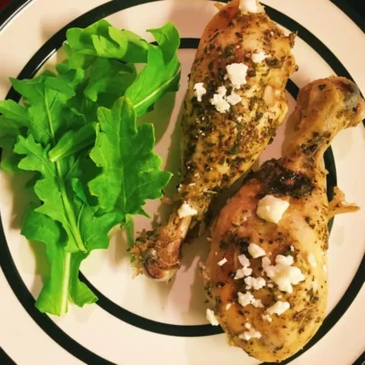 Slow Cooker Lemon Feta Chicken Drumsticks