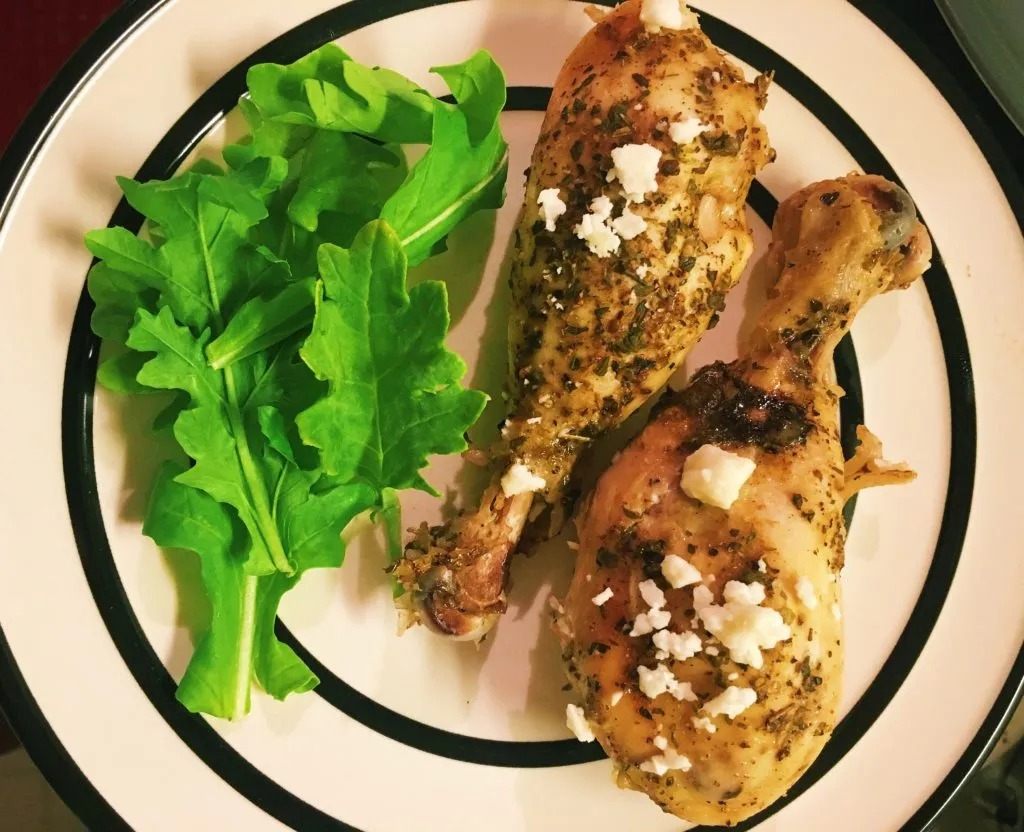 Slow Cooker Lemon Feta Chicken Drumsticks