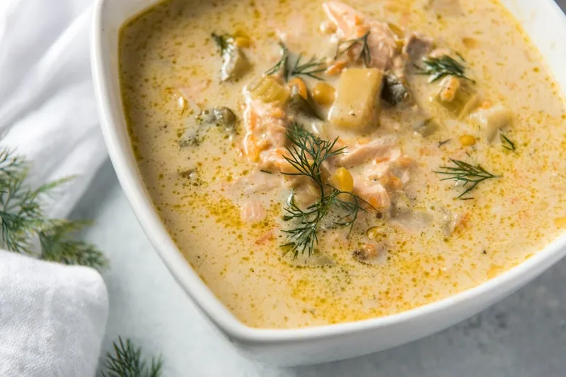 Slow Cooker Salmon Chowder