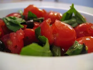 Smashed Tomato And Olive Salad