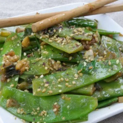 Snow Peas With Ginger