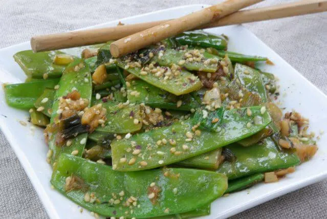 Snow Peas With Ginger