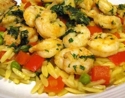 Spanish Shrimp And Orzo: A Mediterranean Sunset Delight