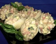 Spicy Shrimp-Stuffed Pasta Shells With Fresh Salad