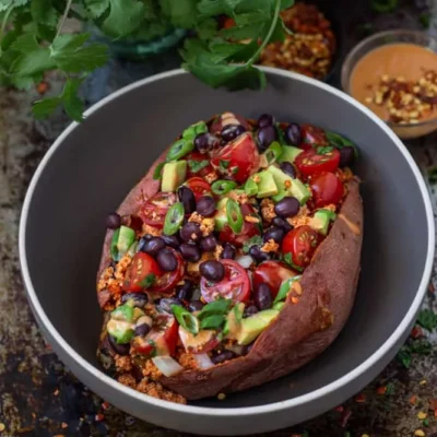 Spicy Stuffed Bell Peppers With Tofu And Potato