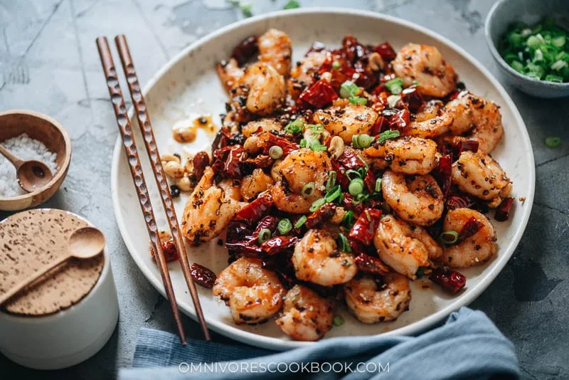 Spicy Szechuan Shrimp with Aromatic Peppercorns Recipe