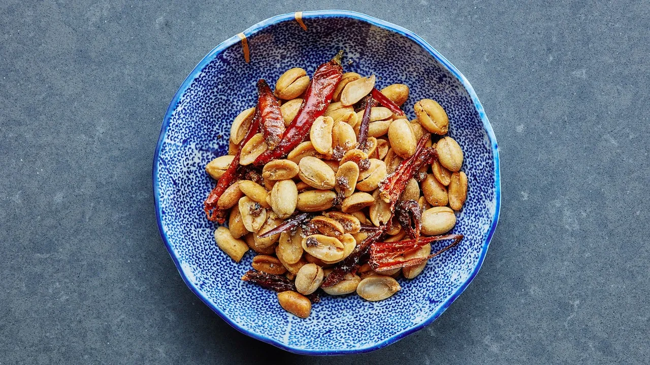 Spicy Szechuan-Style Roasted Nuts Recipe