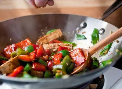 Spicy Szechuan Tofu With Red Bell Pepper Stir-Fry