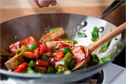 Spicy Szechuan Tofu with Red Bell Pepper Stir-Fry