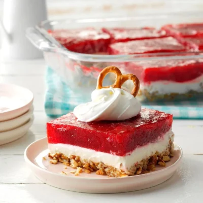 Strawberry Pretzel Jell-O Delight: A Perfect Sweet And Salty Dessert Recipe
