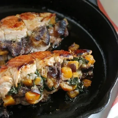 Succulent Butternut Squash And Fig Stuffed Turkey Breasts Recipe