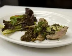 Succulent Quail Stuffed With Wild Rice &Amp; Drizzled With Fig Puree