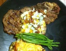 Succulent Steak Drizzled with Creamy Blue Cheese Sauce