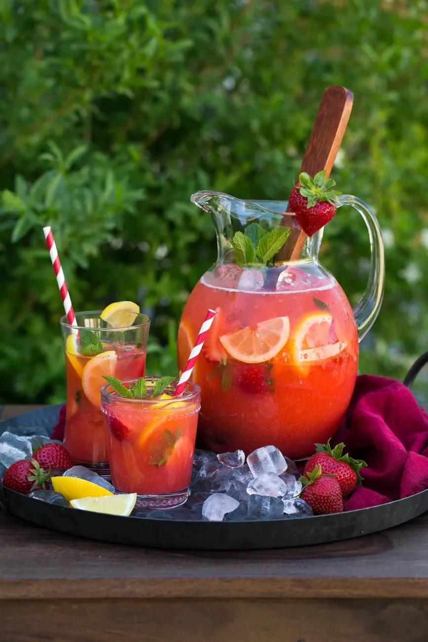 Sugar-Free Pink Lemonade Sweetened with Splenda