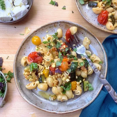 Summer Fresh Corn And Zucchini Pasta Salad Recipe