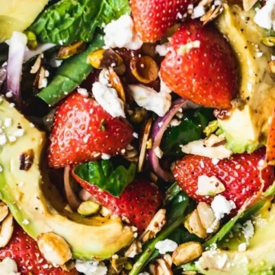 Sweet And Savory Strawberry Spinach Salad Recipe