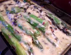 Sweet And Spicy Cheesy Asparagus Delight