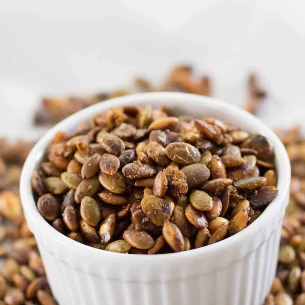 Sweet and Spicy Roasted Pumpkin Seeds Recipe