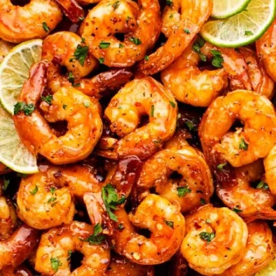 Sweet And Spicy Shrimp Delight With Flavorful Accents