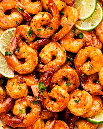 Sweet and Spicy Shrimp Delight with Flavorful Accents