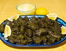 Sy'S Savory Stuffed Grape Leaves With Creamy Egg-Lemon Sauce