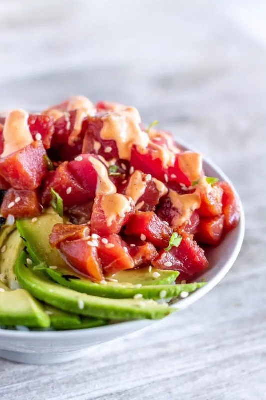 Ultimate Fiery Tuna Poke Bowl Delight