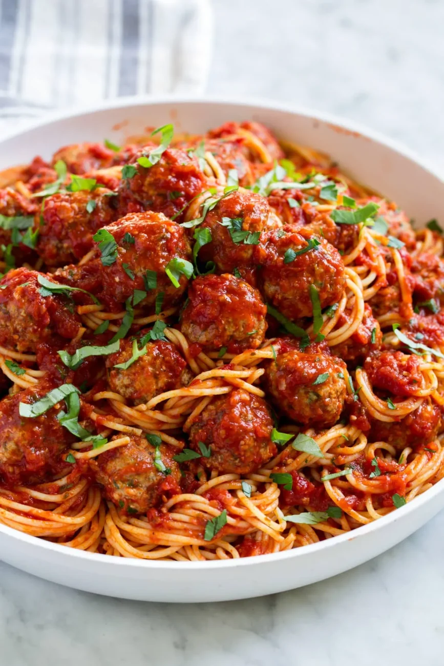 Ultimate Homemade Meatball Pasta Delight