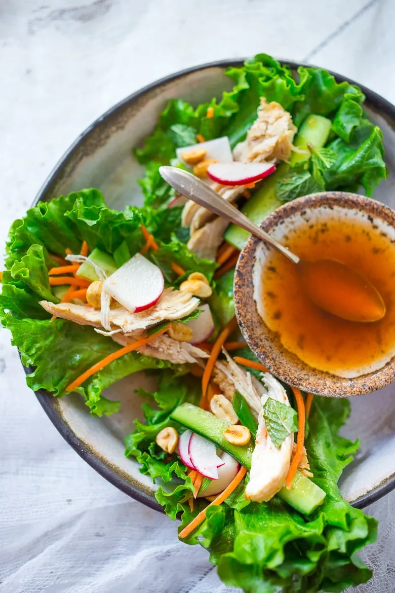 Vietnamese-Inspired Chicken Lettuce Wraps Recipe