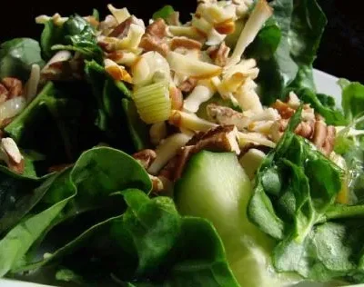 Warm Maple-Dressed Spinach Salad Delight