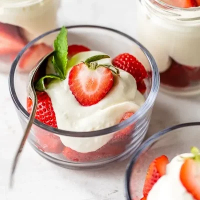 Whipped Yogurt Cream With Fresh Strawberries: A Light &Amp; Luscious Dessert