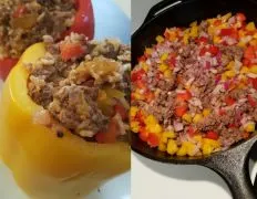 Zesty Lamb-Stuffed Bell Peppers Recipe