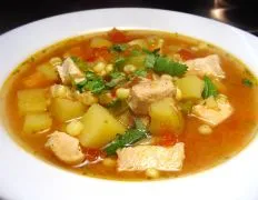 Zesty Lemon Chicken Soup with Southwestern Chilies