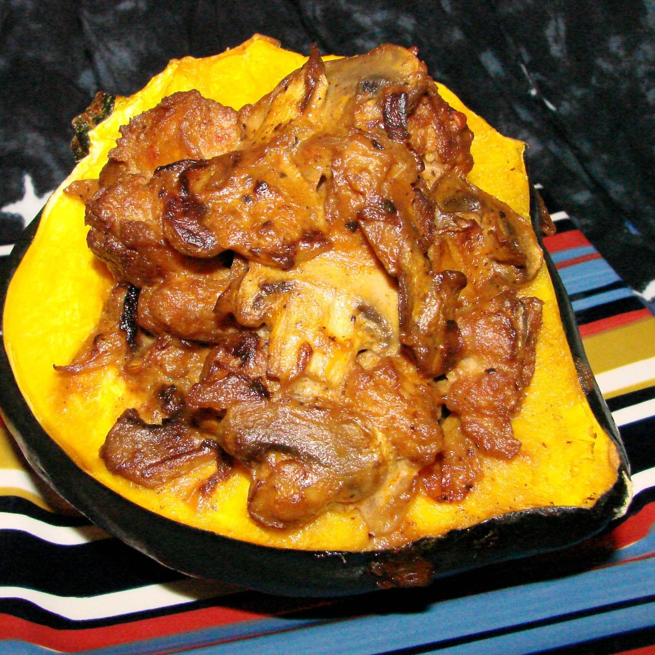 Acorn Squash Stuffed With Lamb & Curry