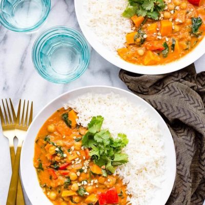 African-Inspired Spicy Peanut Chickpea Soup Recipe