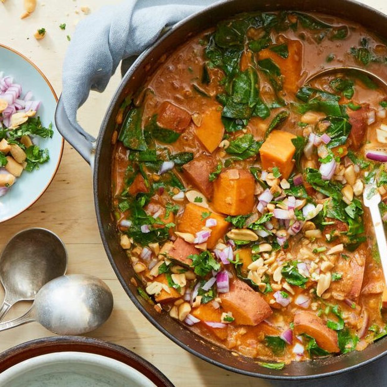 African Potato And Collard Green Stew