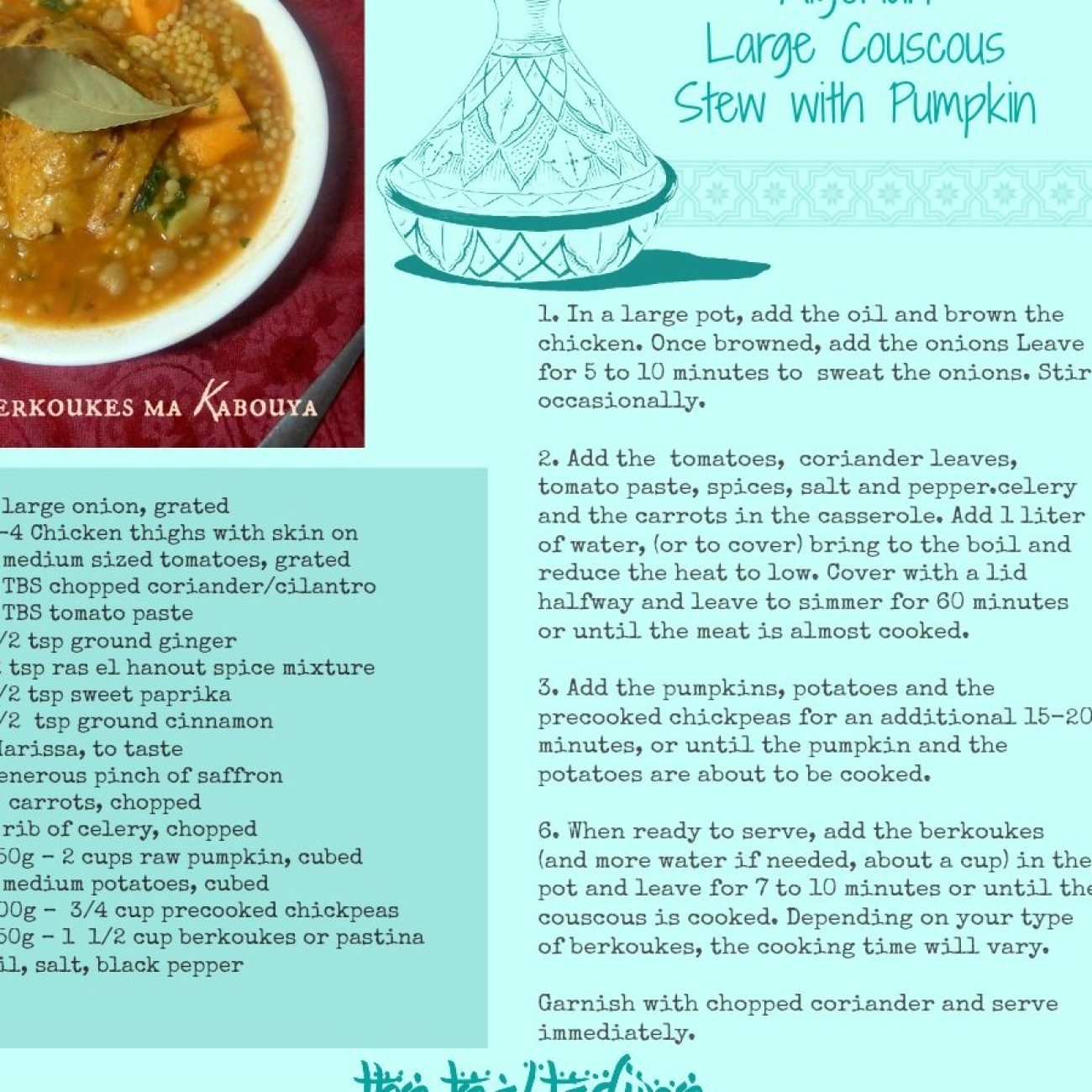 Algerian Stew For Couscous