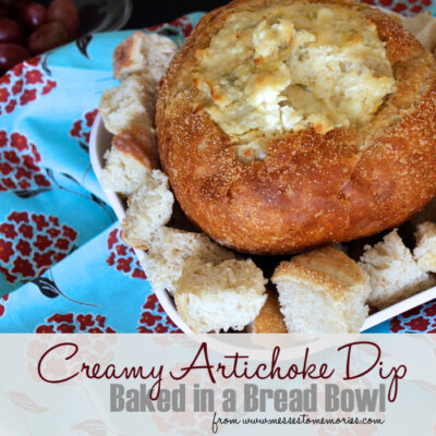 All In One Warm Artichoke Bread Dip