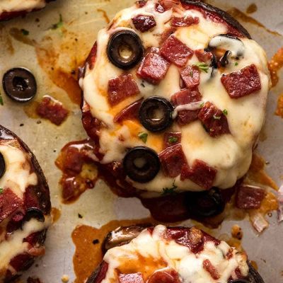 Anchovy- Stuffed Mushrooms